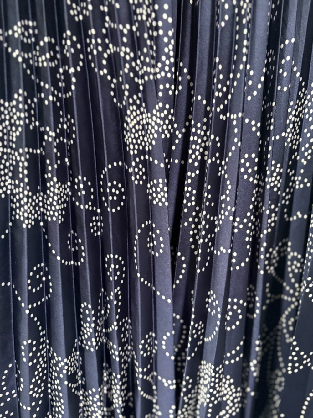 Zara Pleated Satin Dotted Floral Midi Skirt - Picture 8 of 8